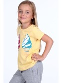 T-shirt with yellow application NDZ8171 - Online store - Boutique